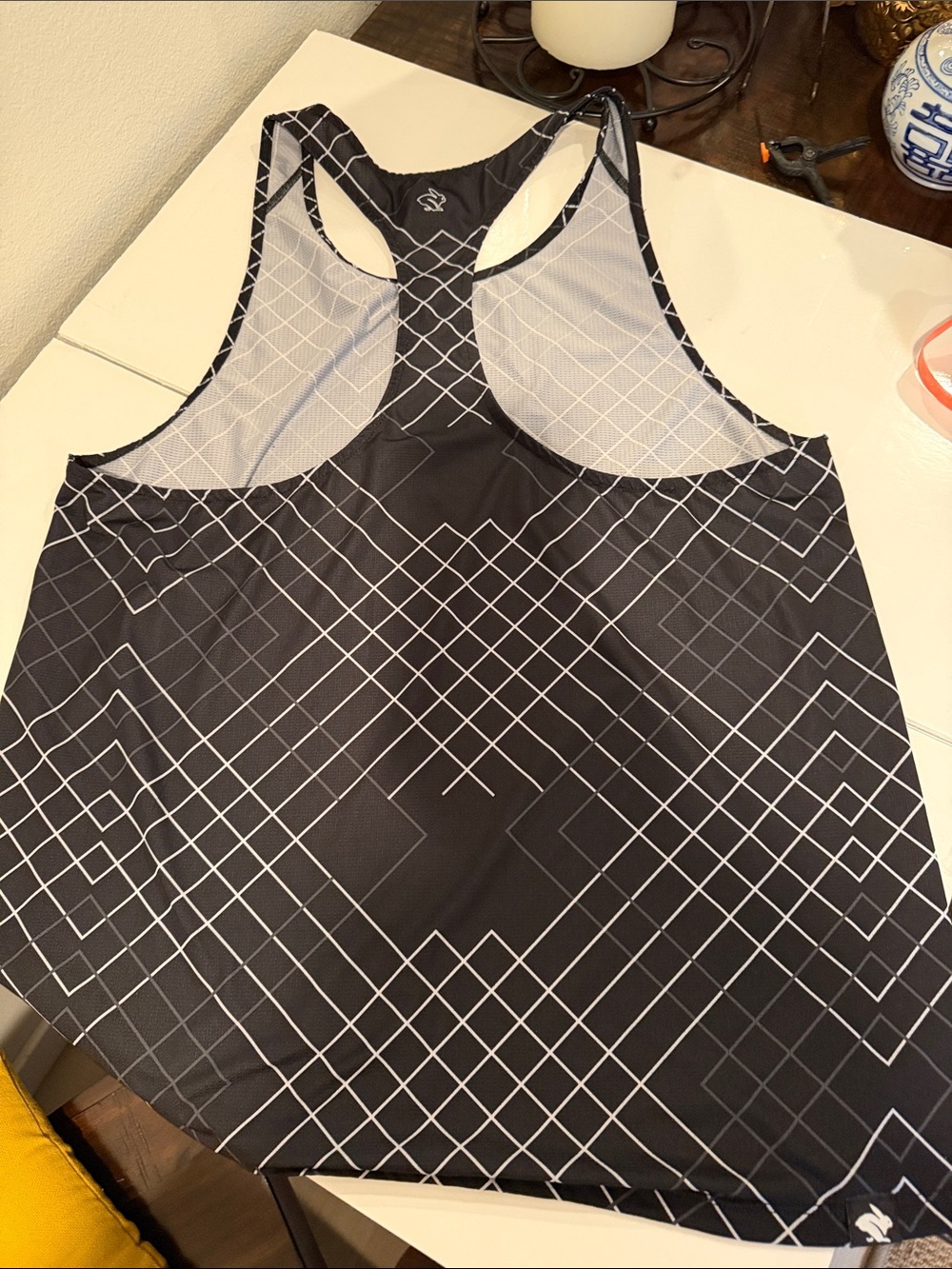Men's Rabbit Elite Black Racerback Tank Top with Red Rabbit Logo - Picture 9 of 11